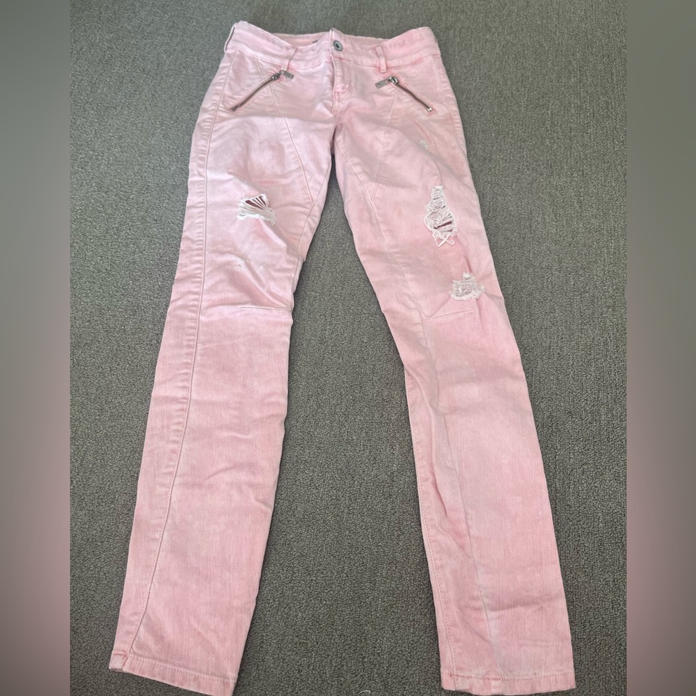 Guess Pink Ripped Jeans